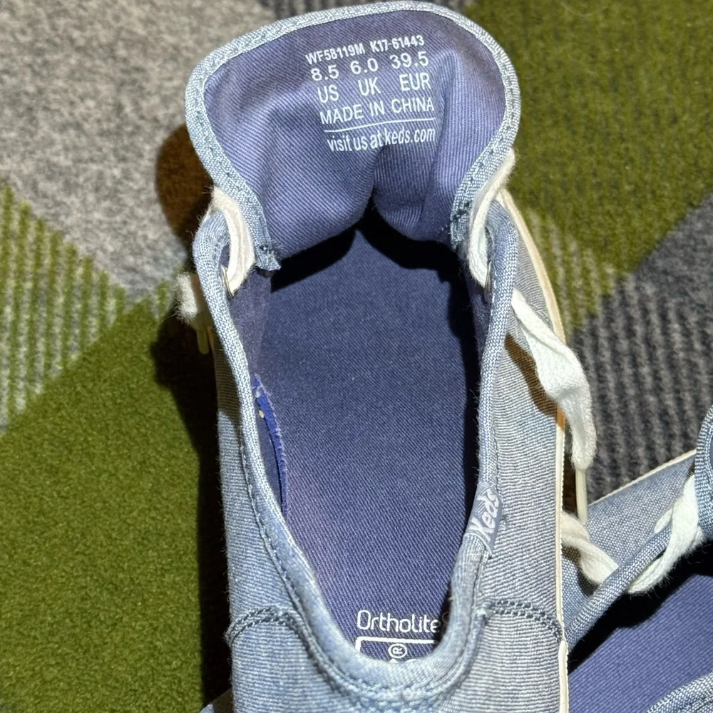 Women’s Keds Sneakers Chambray Light Blue: Size 8.5M - Picture 9 of 9